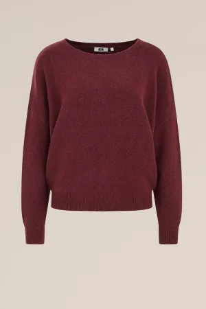 WE Fashion – Dames oversized trui – Oversized – Bordeauxrood –