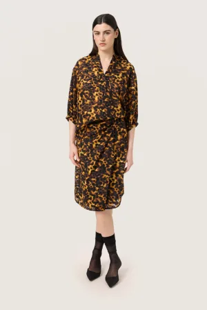 Blouse met lange mouwen Loose fit Tortoise Print