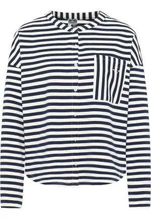 Dreimaster Zweetjasje Dames marine wit