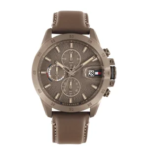Tommy Hilfiger  bruine heren horloge met bruine wijzerplaat