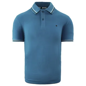 Champion Heritage Fit Heren Blauw Poloshirt