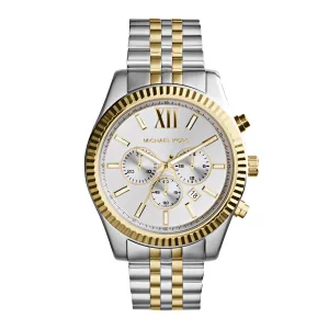 Michael Kors Lexington – heren horloge – zilverkleurig met  band