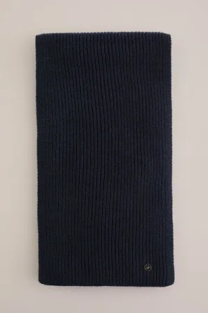 WE Fashion – Heren sjaal – Regular fit – Donkerblauw –