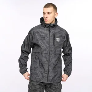 Men’s Crosshatch Janscore Allover Print Jacket in Black