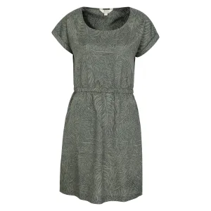 Mountain Warehouse Dames/Dames Mykonos Bladprint Jurk (Kaki Groen)