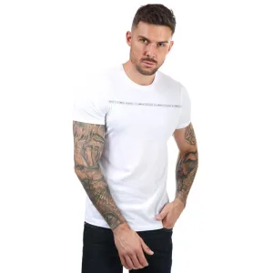 Armani Exchange Logo T-Shirt voor heren in white
