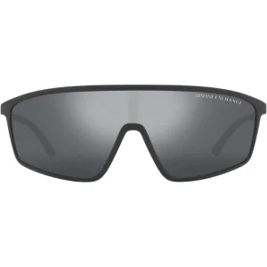 Armani Exchange zwarte zonnebril met grijze spiegellens