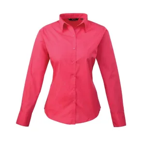 Premier Dames/Dames Shirt Met Lange Mouwen (Heet Roze)