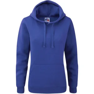 Russell Dames Premium Authentieke Hoodie (3-Lagen Stof) (Helder Koninklijk)