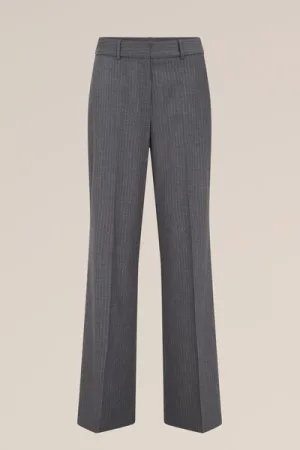 WE Fashion – Dames wide leg pantalon – Slim Fit – Grijs –