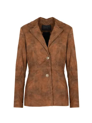 Guess jas Bomberjack Skórzana Vrouw bruin