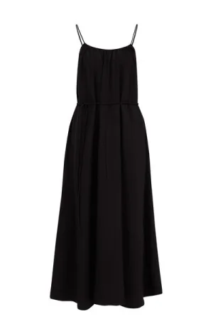 WE Fashion – Dames jurk met ceintuur – Regular fit – Zwart – Viscose –