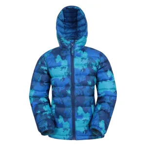 Mountain Warehouse Camo gewatteerd jongensjack (Helder Blauw)