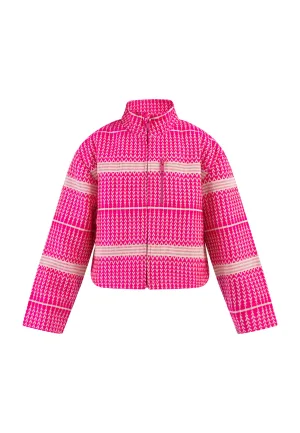 Mymo Blouson Meisje roze wol wit