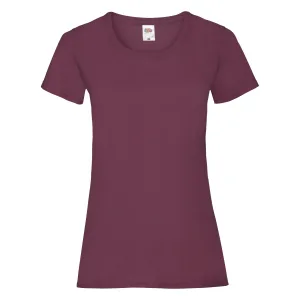 Fruit of the Loom Dames/vrouwen Lady-Fit Valueweight Short Sleeve T-Shirt (Pak van 5) (Bourgondië)