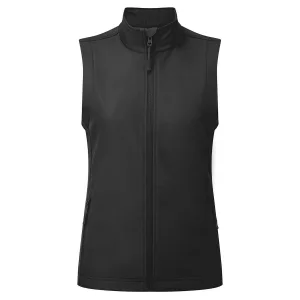 Premier Dames/Dames Windchecker Gerecycled Printbaar Gilet (Zwart)
