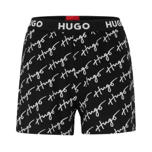 Hugo Bedrukte Unite Pyjamashort voor dames in zwart