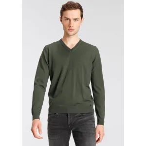 OLYMP Trui met V-hals OLYMP brei casual klassieke brei-pullover