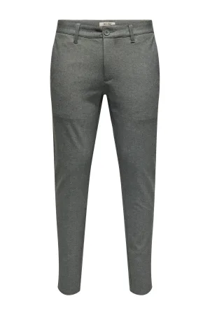 ONLY & SONS slim chino grijsgroen