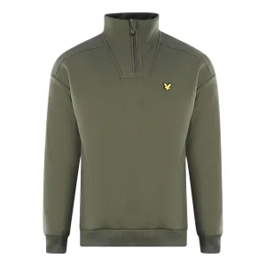 Lyle & Scott Golden Eagle Chest Logo Green Half Zip-Up Jumper