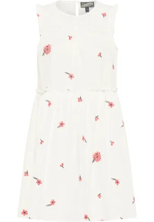 Dreimaster midi-jurk Dames Gebroken wit koraal