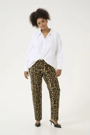 Jeans Regular fit Naturel Leopard Print