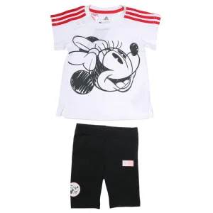 Girl’s adidas Infant Minnie Mouse Summer Set in White red