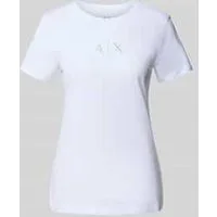 Armani Exchange Regular fit T-shirt van puur katoen met logoprint