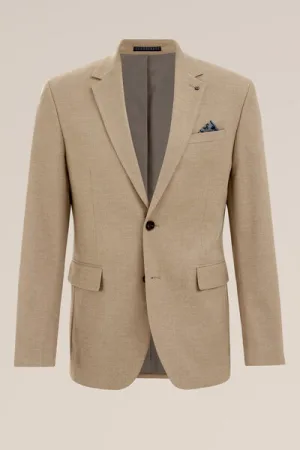 WE Fashion – Heren slim fit blazer – Slim Fit – Beige –