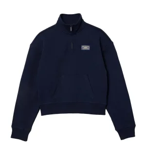 Lacoste Dames/Dames Zip Fleece Sweatshirt met Hoge Hals (Blauw)