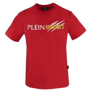 Plein Sport bekrast logo rood T-shirt