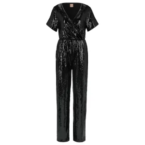 Damesjumpsuit Boss C_Eseca in zwart