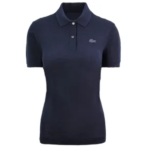 Lacoste Effen Vrouwen Navy Poloshirt