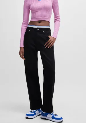 HUGO Blue Straight jeans Elyah Straight fit jeans met hoge taille, lange lengte 36