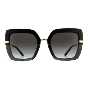 DOLCE & GABBANA Zonnebril DG4373 32468G TOP Zwart Op Transparant Zwart Grijsverloop