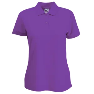 Fruit Of The Loom Vrouwen Dames-Fit 65/35 Poloshirt Korte Mouwen (Paars)