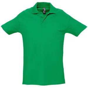 SOLS Heren Lente II Korte Mouw Zwaarlijvig Poloshirt (Kelly Groen)