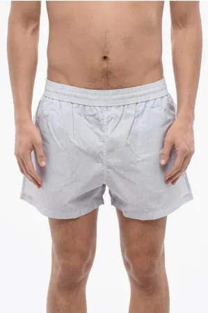 Zwembroek met all-over logoprint in grijs