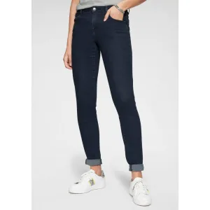 Tamaris Skinny fit jeans smalle broekpasvorm, normale taille, 5-pocket-vorm, used-wassing