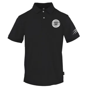 Plein Sport Circle Emblem Logo Zwart poloshirt
