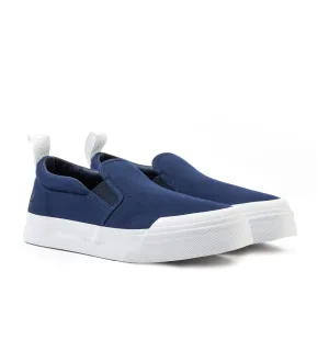 Lyle & Scott Duncan donkerblauwe canvas schoenen
