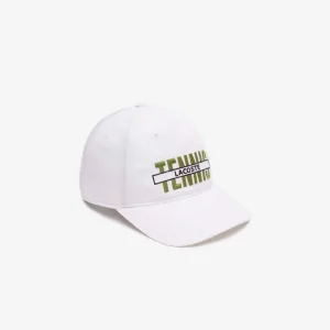 Accessories Lacoste Embroidered Cotton Gabardine Cap in White