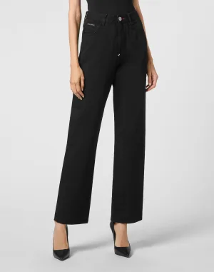 Denim Broek Losjes Iconic Plein