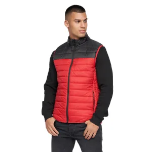 Crosshatch Heren Presnell Hoog Hals Gilet (Rood)