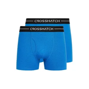 Crosshatch Heren Hexter Boxershorts (Set van 2) (Blauw)