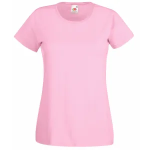 Fruit of the Loom Dames/vrouwen Lady-Fit Valueweight Short Sleeve T-Shirt (Pak van 5) (Lichtroze)