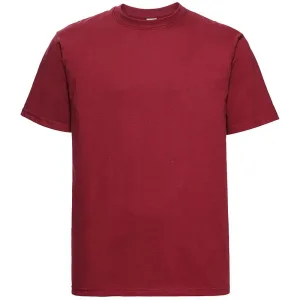 Russell Europa Heren Klassiek Zwaargewicht Ringspun Korte Mouwen T-Shirt (Klassiek rood)