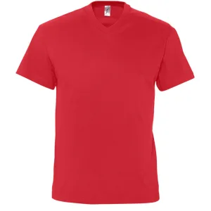 SOLS Herenoverwinning V Hals Korte Mouw T-Shirt (Rood)