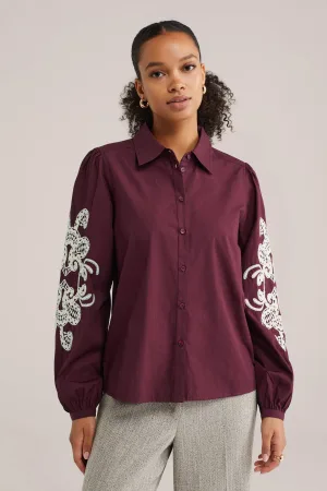 WE Fashion blouse roodbruin