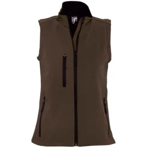 SOLS Dames/dames Rallye Soft Shell Bodywarmer Jacket (Donkere chocolade)